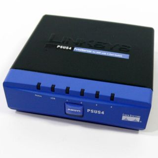 Linksys PrintServer Ethernet 10/100Mbps 4 Ports RJ 45 1Port USB PSUS4
