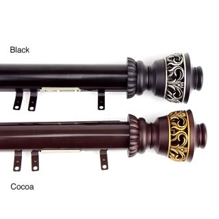 Scroll Decorative Sliders Center 66 to 120 inch Traverse Rod