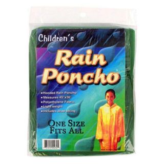 Polyethylene Hooded Rain Ponchos (Case of 24)