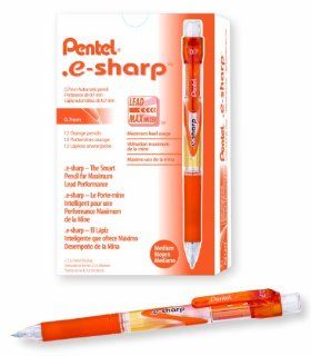Pentel e sharp Automatic Pencil, 0.7mm, Orange Accents