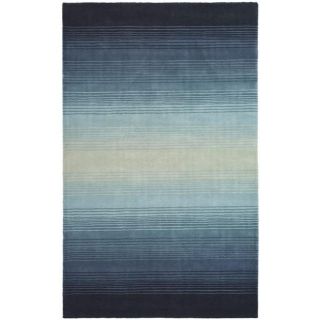 Martha Stewart Ombre Gradient Blue Wool Rug (9 x 12)