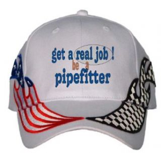 get a real job be a pipefitter USA Flag / Checker Racing