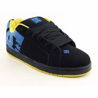 DC Shoe Co USA Mens Court Graffik Black/Bright Yellow Skate Shoes