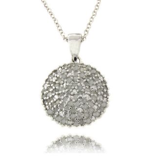 Sterling Silver 1ct TDW Diamond Dome Necklace