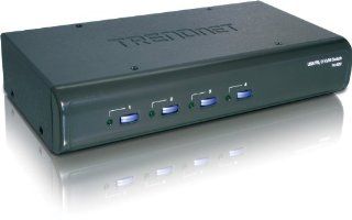 TRENDnet 4 Port USB/PS/2 KVM Switch Kit with Audio and