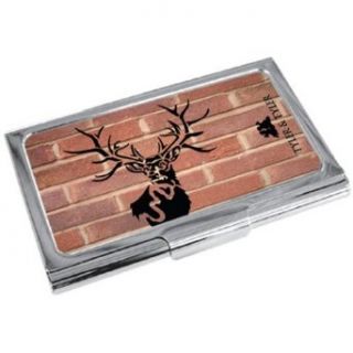 Red Brick Stag Head Business Card Holder by Tyler & Tyler