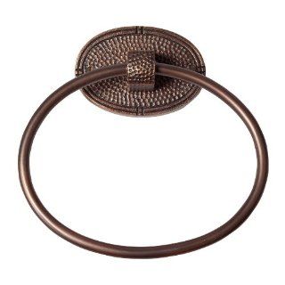 The Copper Factory CF133AN Solid Copper Towel Ring with an Oval