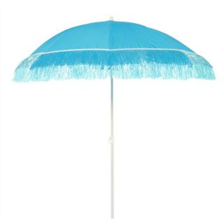 Parasol plage 1.80m à franges Turquoise   Achat / Vente PARASOL