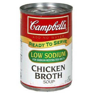 Campbells Low Sodium Chicken Broth, 10.5 Ounce Cans (Pack of 12