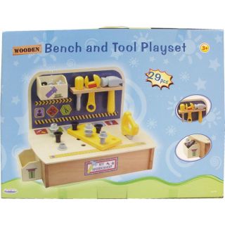Parkfield 29 piece Wooden Bench and Tool Playset for Ages Three and Up
