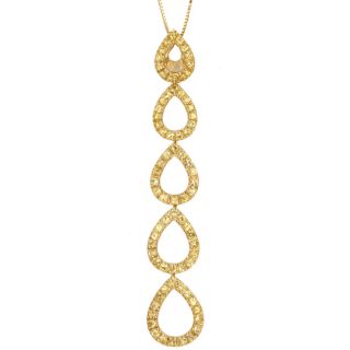 14k Yellow Gold Yellow Sapphire Drop Necklace