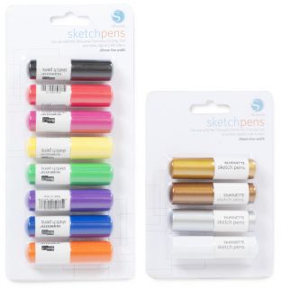 Silhouette Metallic and Basic Color Sketch Pens (Pack of 12