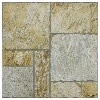 SomerTile 13.5x13.5 inch Eventide Gold Porcelain Floor and Wall Tiles