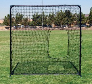 Square Protective Screen with Softball Pitchers Net