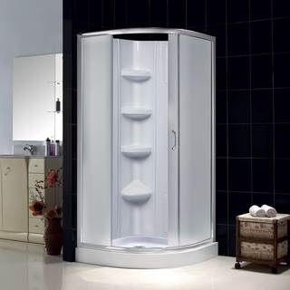 DreamLine Sparkle Frosted Glass Enclosure 32x32 inch Base and Backwall