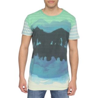 DIESEL T Shirt Time Homme Vert, bleu et noir   Achat / Vente T SHIRT