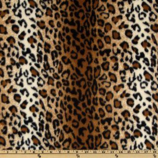 60 Wide WinterFleece Black/Brown Leopard Fabric By The