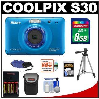 Nikon Coolpix S30 Shock & Waterproof Digital Camera (Blue