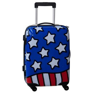 Ed Heck Stars n Stripes Red, White and Blue 21 inch Hardside Carry On