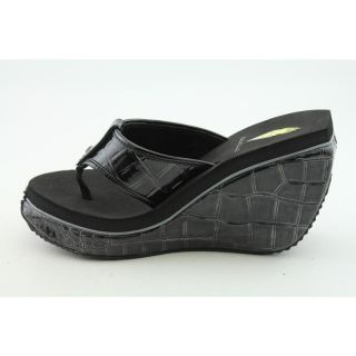 Volatile Womens Chrome Black Sandals (Size 9)