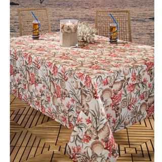 Coral Reef Print 60x84 inch Indoor/Outdoor Rectangular Tablecloth