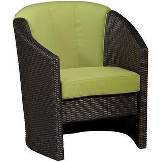 Riviera Green Apple Barrel Accent Chair