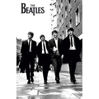 Poster noir et blanc The Beatles (61 x 91.5cm)   Achat / Vente TABLEAU