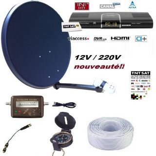 kit TNTSAT HD 220/12V DEMO+PARABOLE+LNB+satfinder+cable   Ensemble de