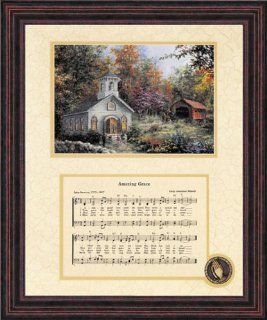 Amazing Grace with Church Framed Art: Home & Kitchen