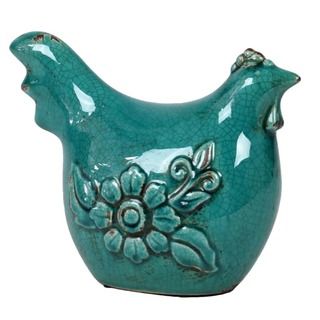 Ceramic Antique Blue Rooster