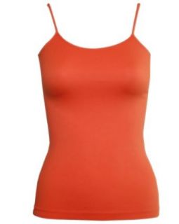 Ladies Orange Seamless Cami 20 Inch Clothing