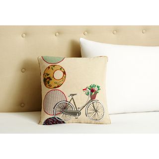 Cottage Home Bicycle Decorative Pillow