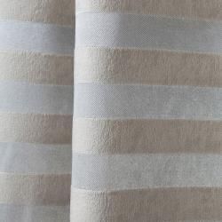 Satin and Suede Stripe Grommet 84 inch Curtain Pair