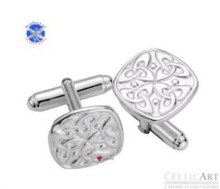 Celtic Art Sterling Silver Cufflinks (CANO154) Clothing