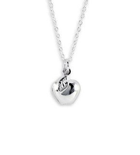 New .925 Sterling Silver Chain Apple Pendant Necklace