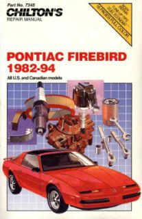 Chilton`s Pontiac Firebird 1982 94