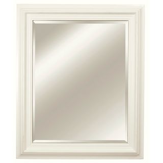 Rectangular Framed Off White Vanity Mirror