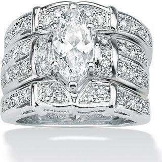 Ultimate CZ Sterling Silver Cubic Zirconia Wide Ring