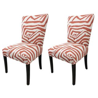 Zebra Print Parsons Chairs (Set of 2)
