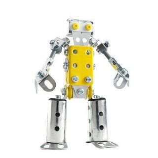 Meccano   Mini robot en métal  JauneConstruisez un mini robot métal
