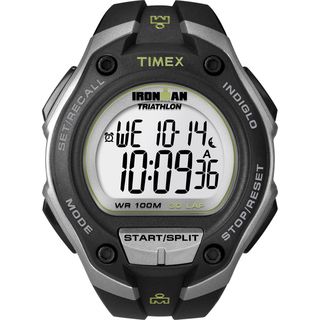 Timex Mens Ironman Traditional 30 Lap Mega Black/ Silvertone Watch
