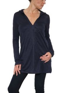 Womens Joie a la Plage Andy L/S Hooded Tunic in Dark Navy