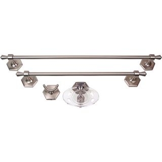 Moen Atwood 4 piece Pewter Bath Accessory Kit Today $40.99
