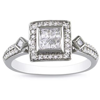 14k White Gold 1/2ct TDW Diamond Engagement Ring (G H, I1 I2) Today: $