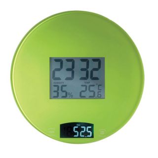 Balance électronique verte avec horloge DOM251V   Balance de cuisine