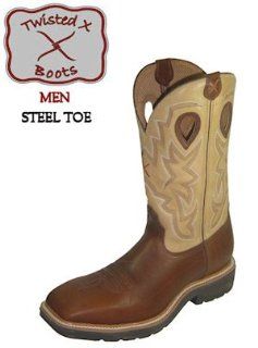 Twisted X Boots Western Cowboy Work Pull On Steel Toe MLCS004 Shoes