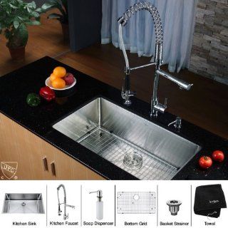 Undermount Kitchen Sink with 28.5 Faucet and Soap Dispenser   