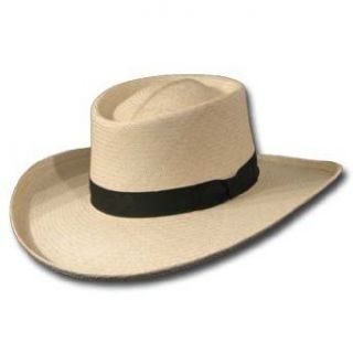 VENICIA GAMBLER Panama Straw Hat ULTRA WIDE BRIM Clothing