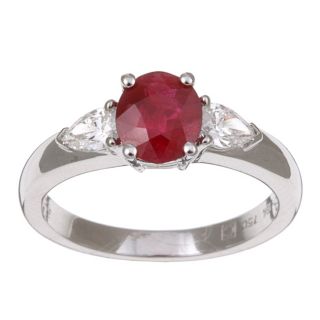 18k White Gold Ruby and 1/2ct TDW Diamond Ring (H, SI) Today $2,139
