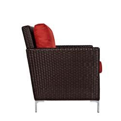 angeloHOME Napa Springs Tulip Red Chair Indoor/Outdoor Wicker